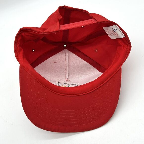 Vintage Panama City Beach Hat Snapback Cap Red Cotton Blend Beach Scene - Picture 10 of 11